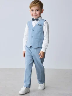 Baker by Ted Baker Bleu - Ensemble Gilet Chemises et Pantalons| Tenues Grandes Occasions|Costumes Et Gilets