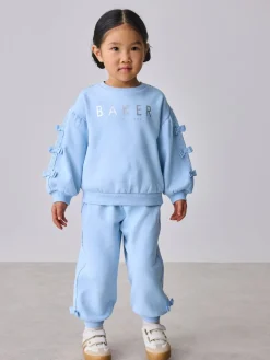 Baker by Ted Baker Bleu - ensemble sweat et Joggings bleu 2 Pieces avec nœud sur le côté| Ensembles Et Tenues|Sweats Et Sweats À Capuche