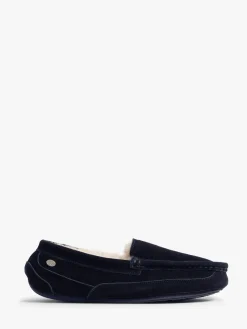 Just Sheepskin Bleu - Chaussons Harry homme en peau de mouton|Homme Chaussons