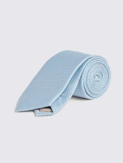 Clearance MOSS - Cravate texturée Bleu