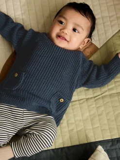 Online Next Bleu - Ensemble pull et legging en maille bébé (0 mois-2 ans)