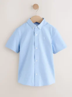 Hot Next - Manches courtes Coton riche Oxford Chemise (3-16ans) Bleu
