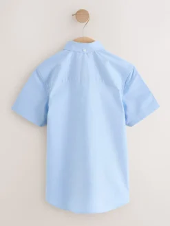 Hot Next - Manches courtes Coton riche Oxford Chemise (3-16ans) Bleu