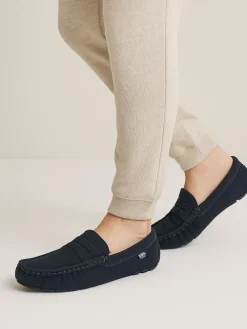 Totes Bleu - Mocassin Isotoner en daim pour homme avec déperlant
