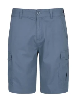 Mountain Warehouse - Mens Lakeside 100% Cotton Cargo Shorts Bleu
