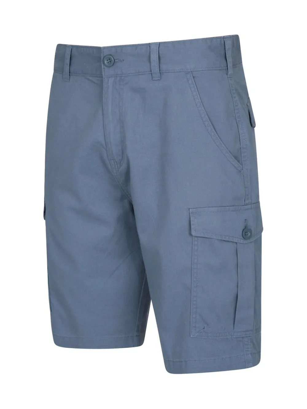 Mountain Warehouse - Mens Lakeside 100% Cotton Cargo Shorts Bleu