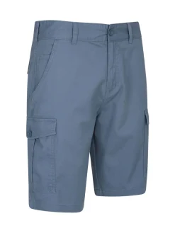 Mountain Warehouse - Mens Lakeside 100% Cotton Cargo Shorts Bleu
