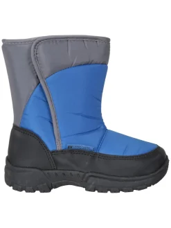 Online Mountain Warehouse Bleu - Bottes de neige adaptatives Caribou Kids Single Rayure Sherpa Lined