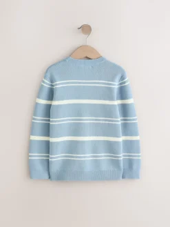 Online Next Bleu - Pull à Rayure Col Rayé  100% Coton (3-16ans)