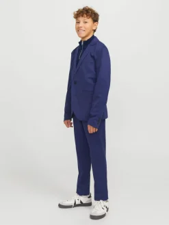 Best JACK & JONES JUNIOR Bleu - Pull en maille à col zippé