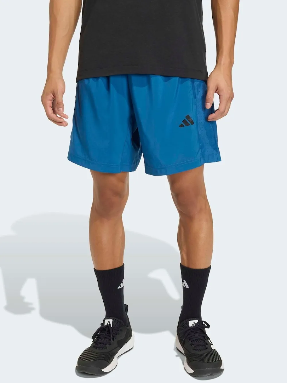 adidas Bleu - Short tissé Workout Essentials Base|Homme Shorts