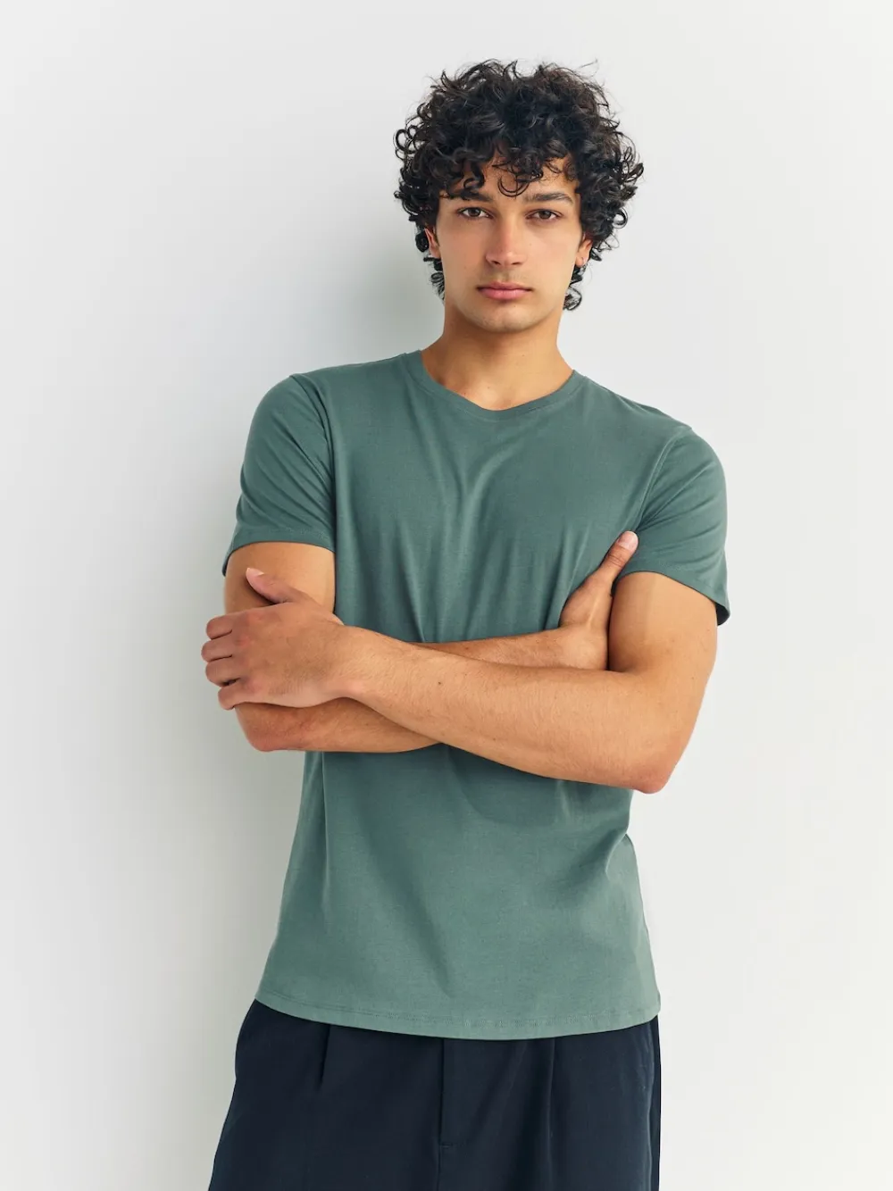 Best Next Bleu - Slim Fit (Slim Fit) - T-shirts de superposition en coton 100 %, lot de 5