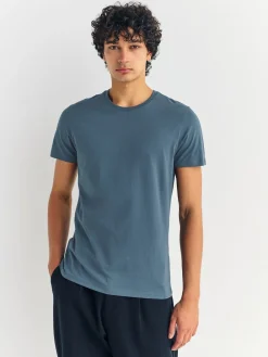 Best Next Bleu - Slim Fit (Slim Fit) - T-shirts de superposition en coton 100 %, lot de 5