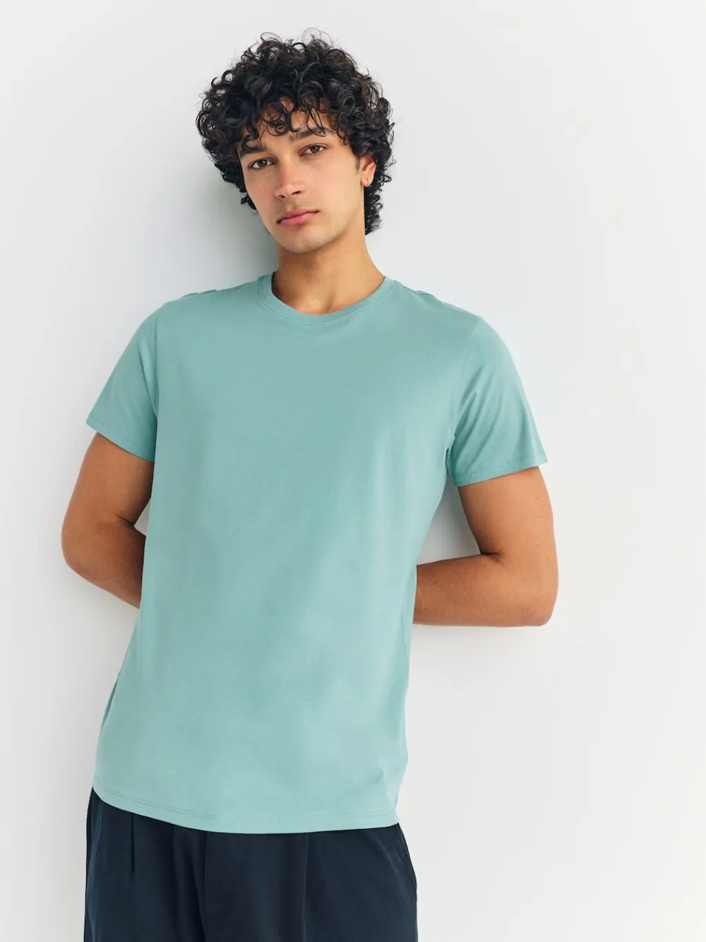 Best Next Bleu - Slim Fit (Slim Fit) - T-shirts de superposition en coton 100 %, lot de 5