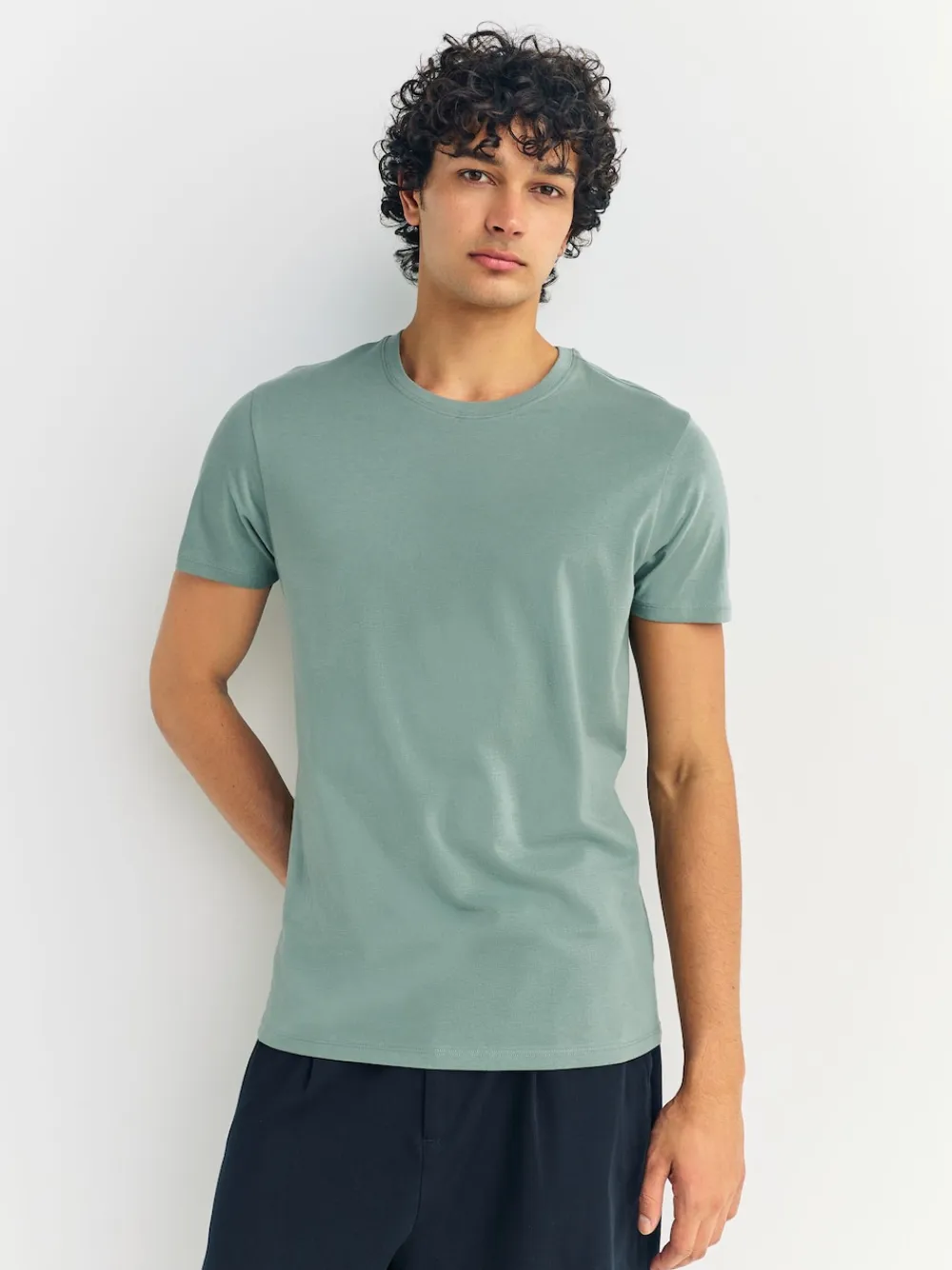 Best Next Bleu - Slim Fit (Slim Fit) - T-shirts de superposition en coton 100 %, lot de 5