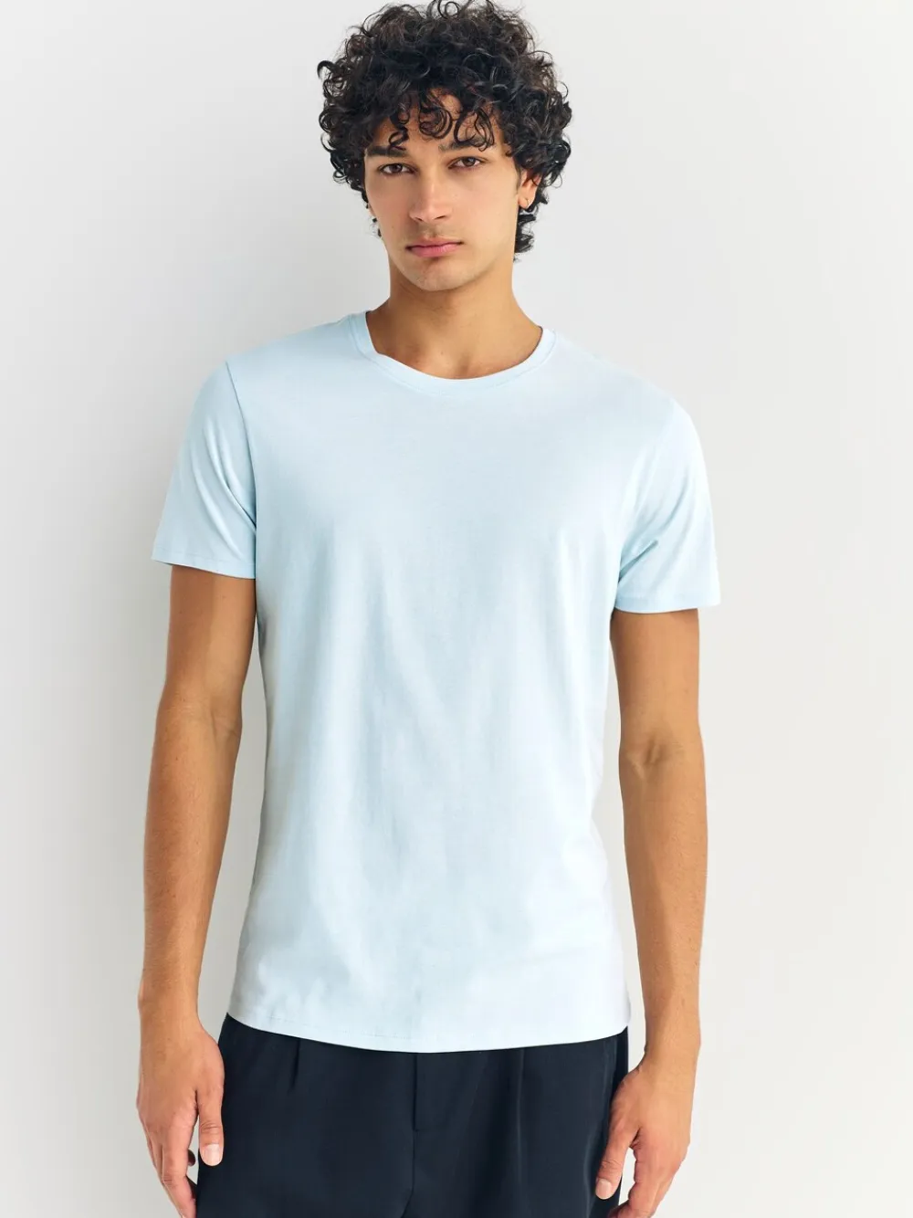 Best Next Bleu - Slim Fit (Slim Fit) - T-shirts de superposition en coton 100 %, lot de 5