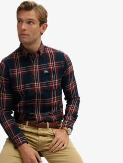 Superdry - Chemise Lumberjack en coton à manches longues Bleu