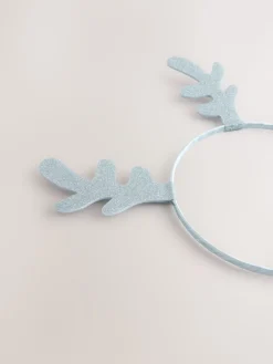 Discount Next Bleu clair - Bandeau pailleté à motif renne de Noël avec Antler