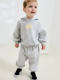 Best Next Bleu clair - Ensemble sweat à capuche et jogging imprimé Cool Vibes (3mois7ans)