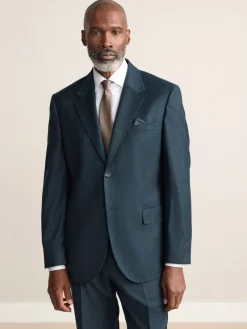 Sale Next Bleu de sarcelle - Ajustement régulier - Veste de costume en flanelle de laine et cachemire mélangées Signature Zignone