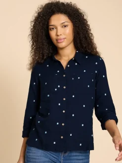 Outlet White Stuff - Chemise Sophie bleu foncé
