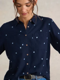 Outlet White Stuff - Chemise Sophie bleu foncé