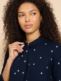 Outlet White Stuff - Chemise Sophie bleu foncé