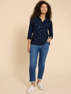 Outlet White Stuff - Chemise Sophie bleu foncé