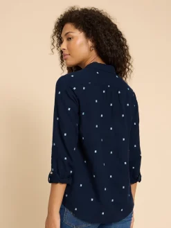 Outlet White Stuff - Chemise Sophie bleu foncé