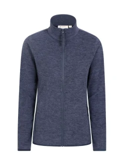 Clearance Mountain Warehouse bleu foncé - Polaire Snowdon Melange II femme à fermeture éclair