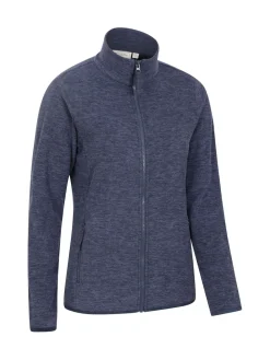 Clearance Mountain Warehouse bleu foncé - Polaire Snowdon Melange II femme à fermeture éclair
