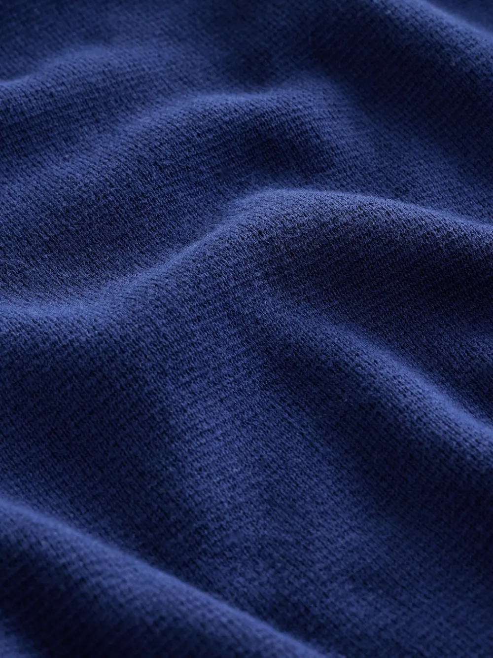 Online Next - Uni - Pull N.Premium Coupe classique 100% Coton Premium à fermeture éclair bleu foncé
