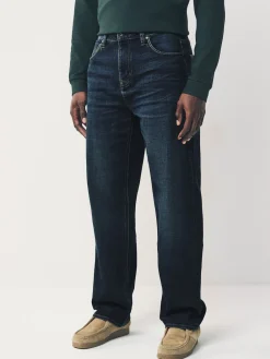 Outlet Next Bleu indigo moyen - - Jean Motionflex Coupe ample