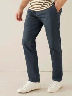 Discount Next Bleu marine - Ajustement droit - Pantalon chino doux imprimé à ceinture