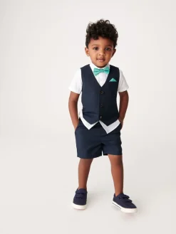 Hot Baker by Ted Baker Bleu marine - Ensemble chemise, gilet et short