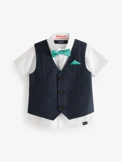 Hot Baker by Ted Baker Bleu marine - Ensemble chemise, gilet et short