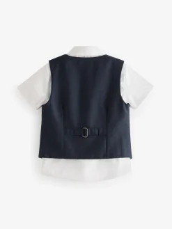 Hot Baker by Ted Baker Bleu marine - Ensemble chemise, gilet et short