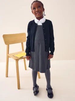 Best Next Bleu marine - Cardigan scolaire à bord festonné Cotton Rich (3-16ans)