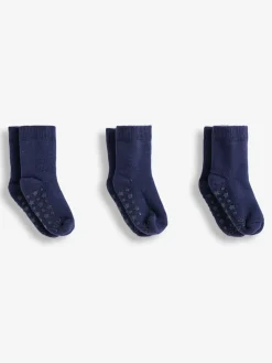 Clearance Jojo Maman Bébé Bleu marine - Paquet de 3chaussettes très épaisses