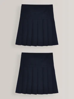 Hot Next - Lot de 2 jupes d’école plissées (3-16ans) Bleu marine