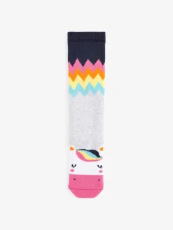Clearance Next Bleu marine - Paquet de 2 chaussettes thermales à la licorne en coton riche