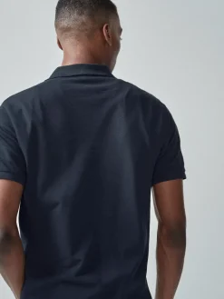 Best Next - Slim Fit (Slim Fit) - Polo Manches courtes Pique Bleu marine