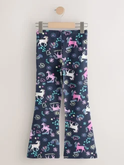 Next - Leggings évasés (3-16ans) Bleu marine motif licorne
