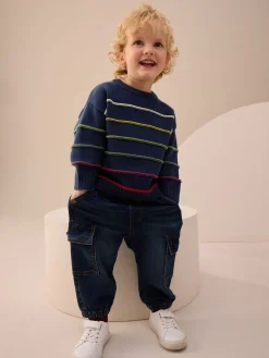 Next - Pull tricoté (3mths-7yrs) Bleu marine rayé