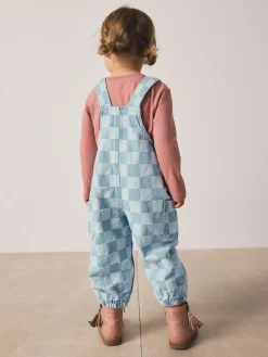 Best Next Bleu moyen - Salopettes à carreaux (3mois-7ans)
