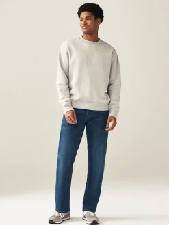 Outlet Next - Straight Fit Classic Jeans extensibles Bleu moyen