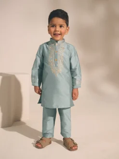 Hot Next - Eid Kurta (3mths-16yrs) Bleu Turqouise