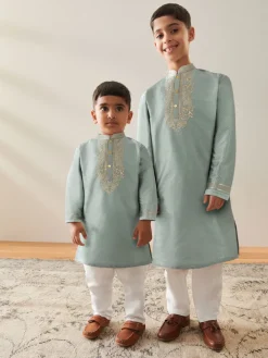 Hot Next - Eid Kurta (3mths-16yrs) Bleu Turqouise