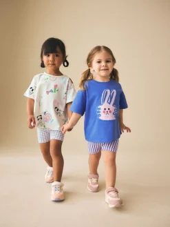 New Next Bleu/Crème - Ensemble short haut et cycliste Lot de 2 (3mois7ans)
