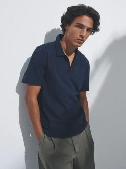 Best The Set Bleu/Marron/Blanc bleu marine - lot 3 polos en jersey de coton à manches courtes